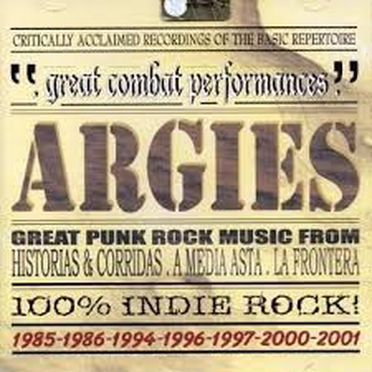 Argies - Great Combat Performances (CD Comp) - NEW