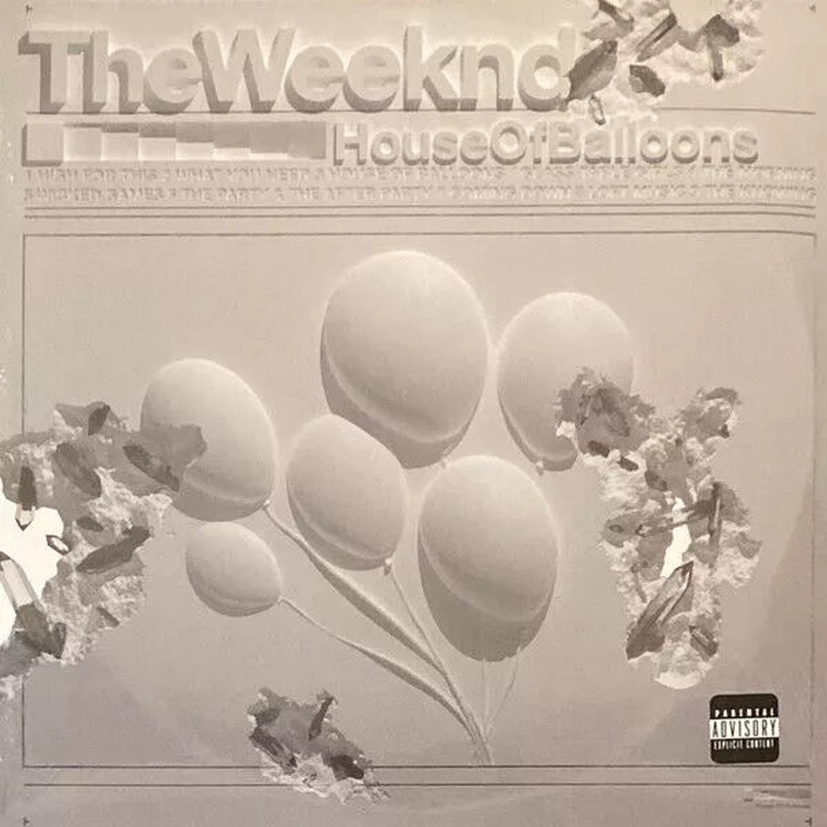 DAMAGED The Weeknd - House Of Balloons Anniversary Edition Clear Vinyl