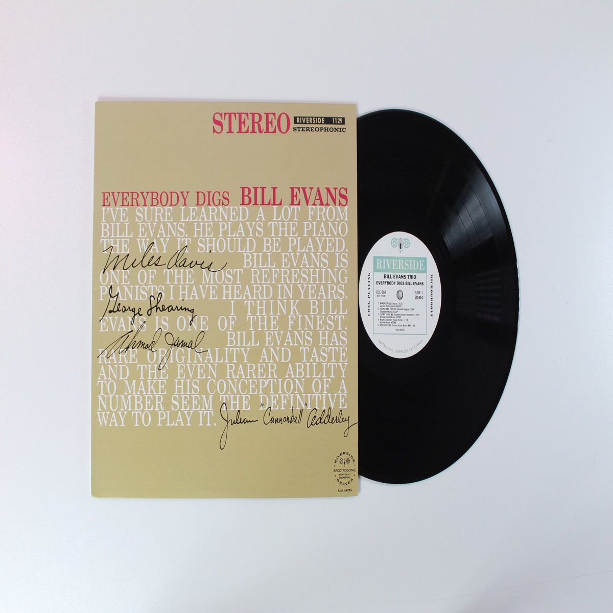 The Bill Evans Trio – Everybody Digs Bill Evans Reissue on OJCRiverside Records