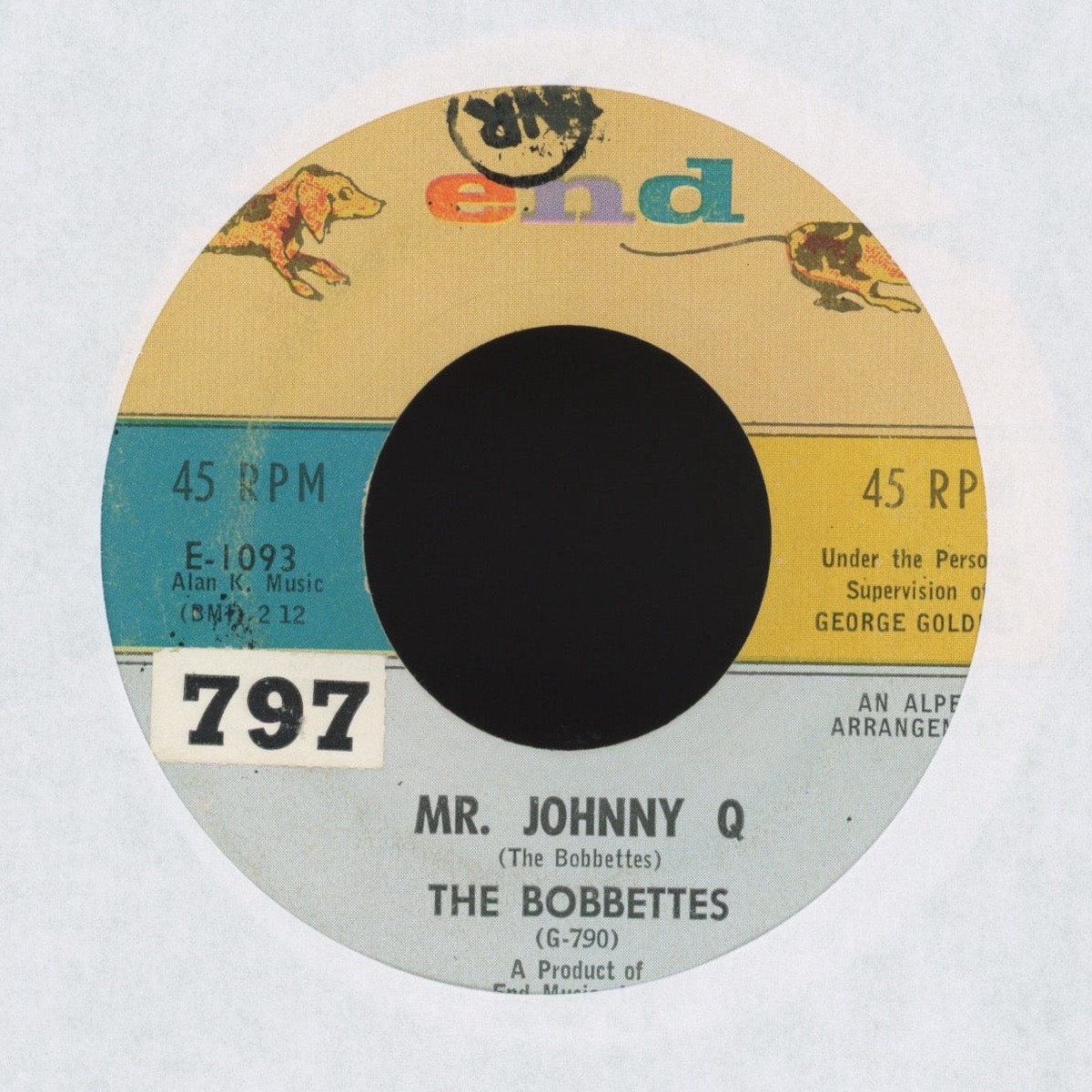 The Bobbettes – Mr Johnny Q on End RB Girl Group Popcorn 45