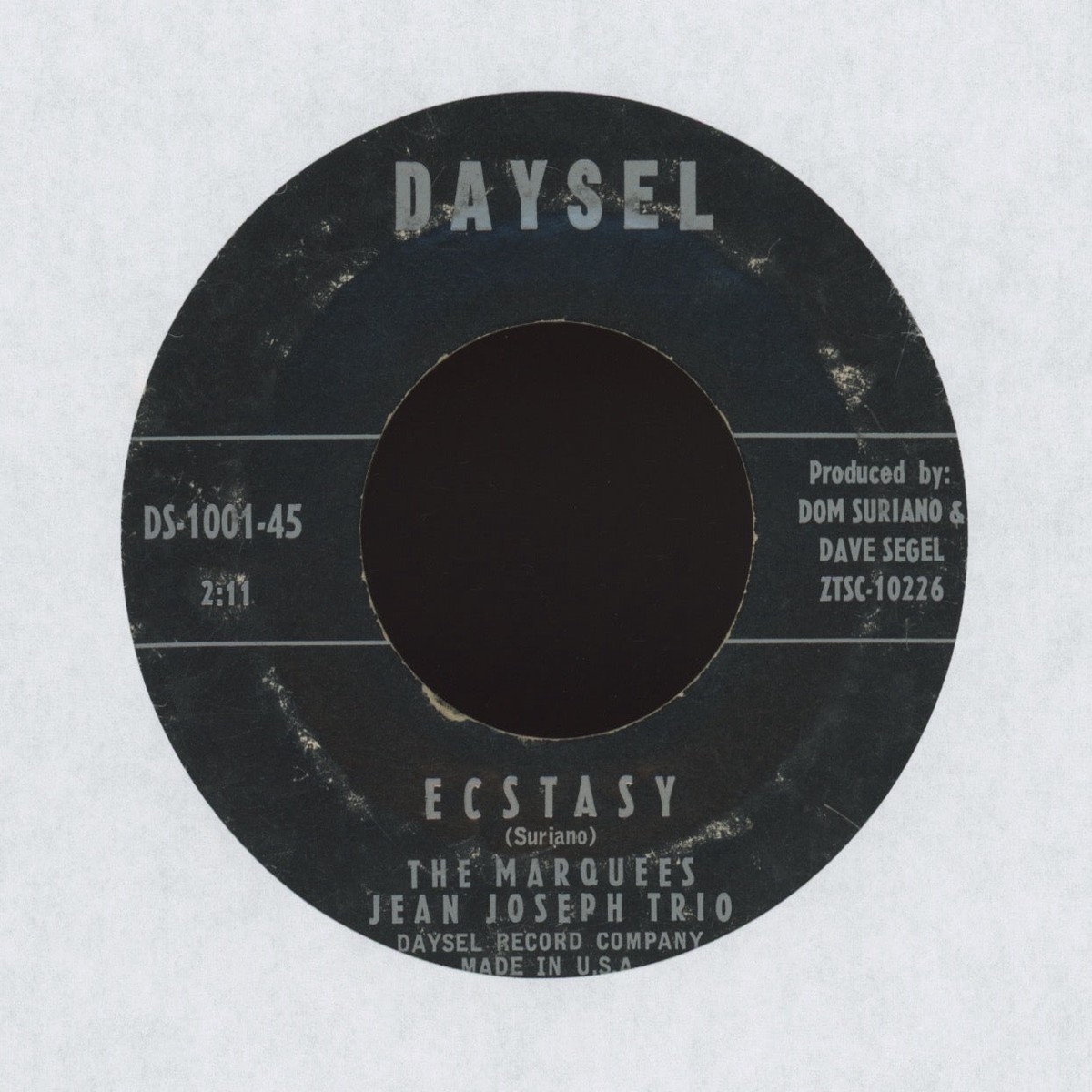 The Marquees – Ecstasy on Daysel RB Doo Wop 45