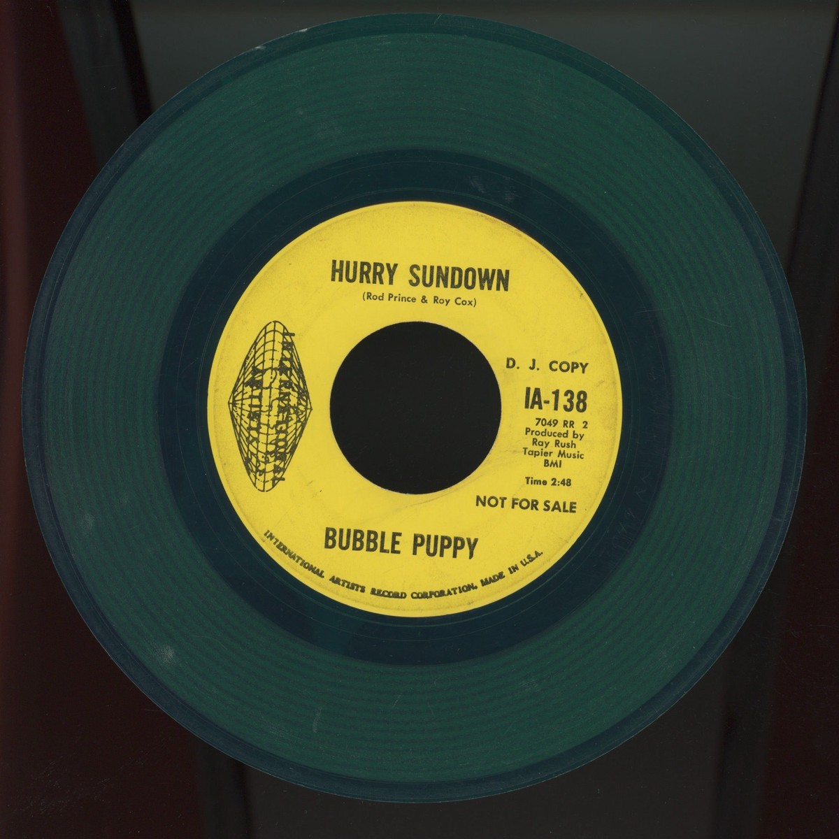 Bubble Puppy – What Do You See on International Artists Green Vinyl Promo Psych 45