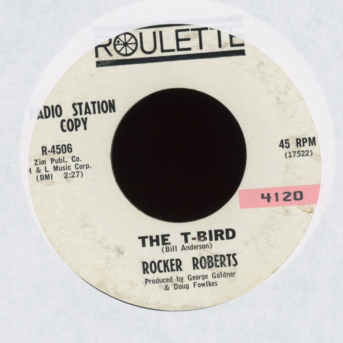 Rocky Roberts – The T-Bird on Roulette Promo RB Mod 45