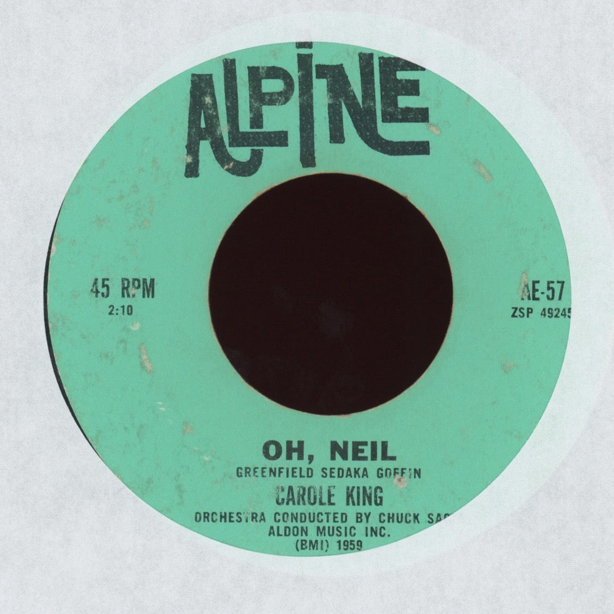 Carole King – Oh Neil on Alpine RB Teen Popcorn 45
