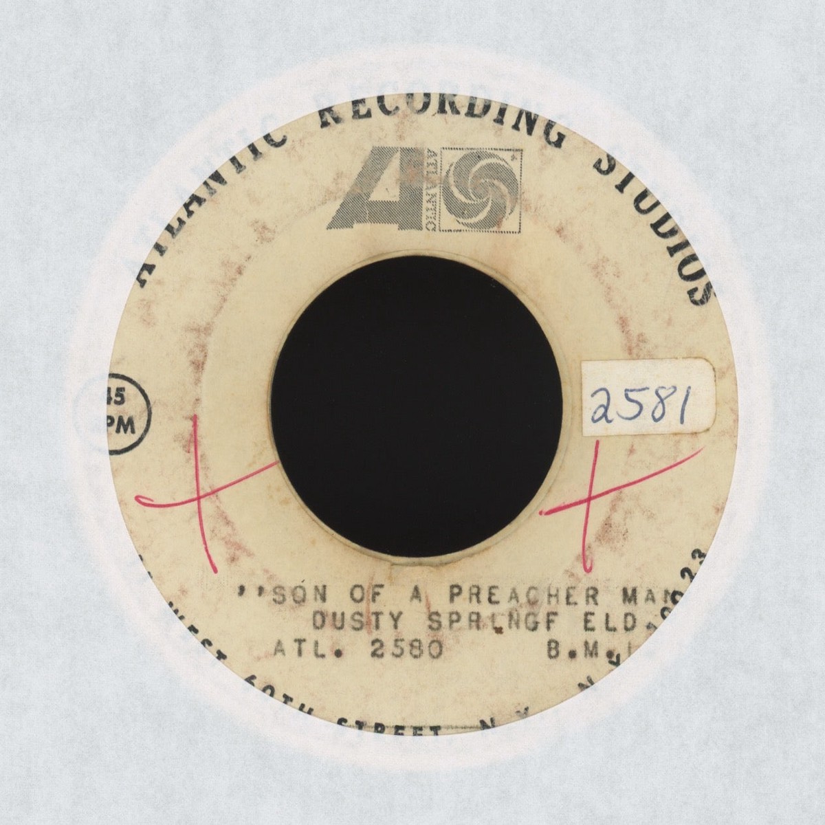 Dusty Springfield – Son Of A Preacher Man on Atlantic Single Sided Test Press 45