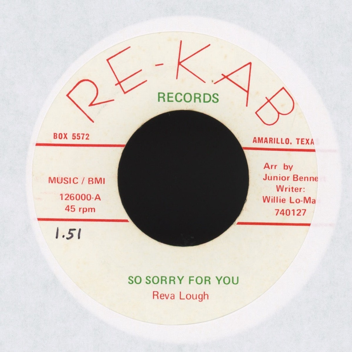Reva Lough – So Sorry For You on Re-Kab Country Funk 45 Breaks