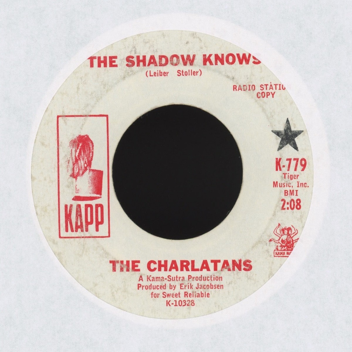 The Charlatans – The Shadow Knows on Kapp Promo Psych Blues Rock 45