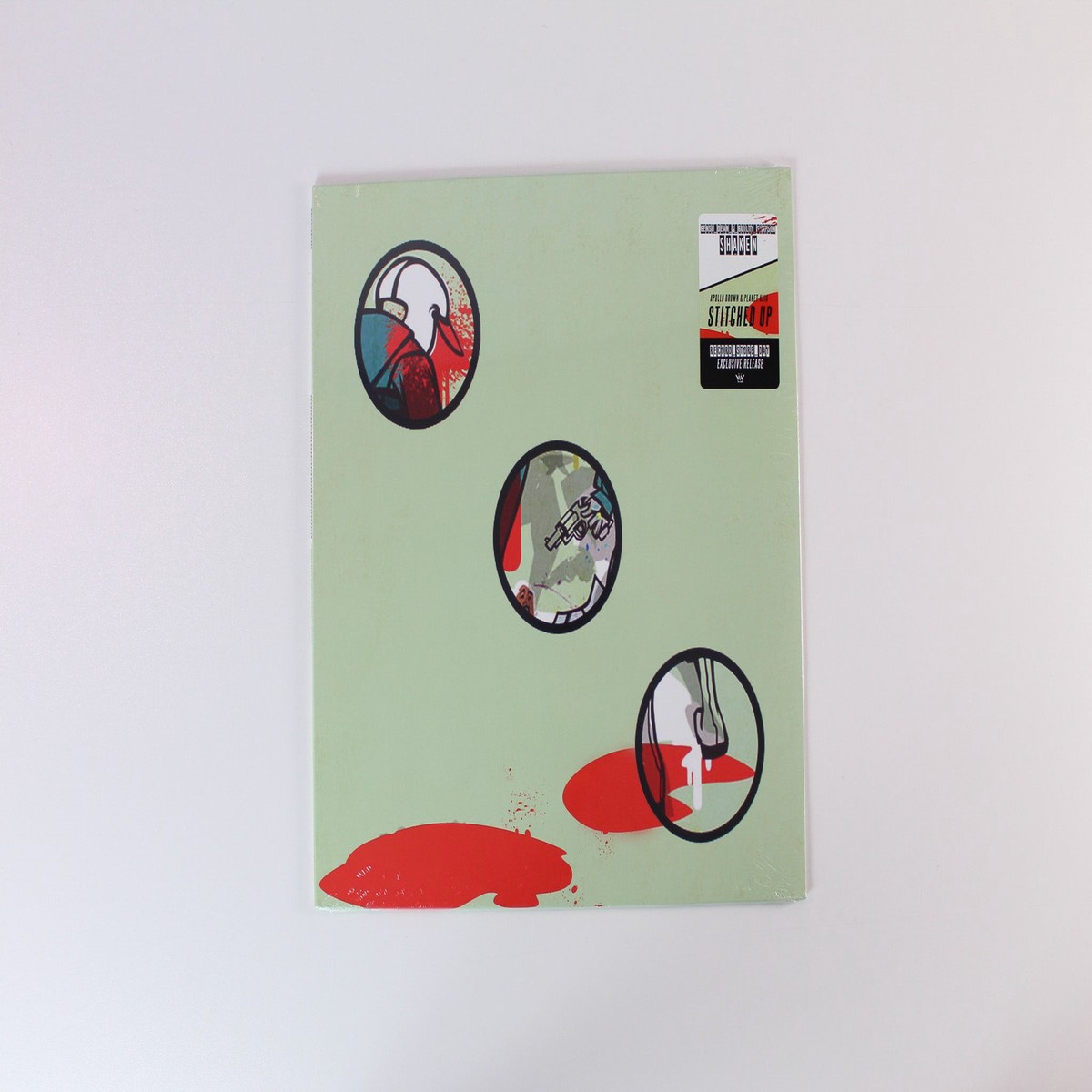 Apollo Brown – Stitched Up Shaken on Mello Music Group RSD 2021 Ltd White With PinkOrange Splatter Sealed