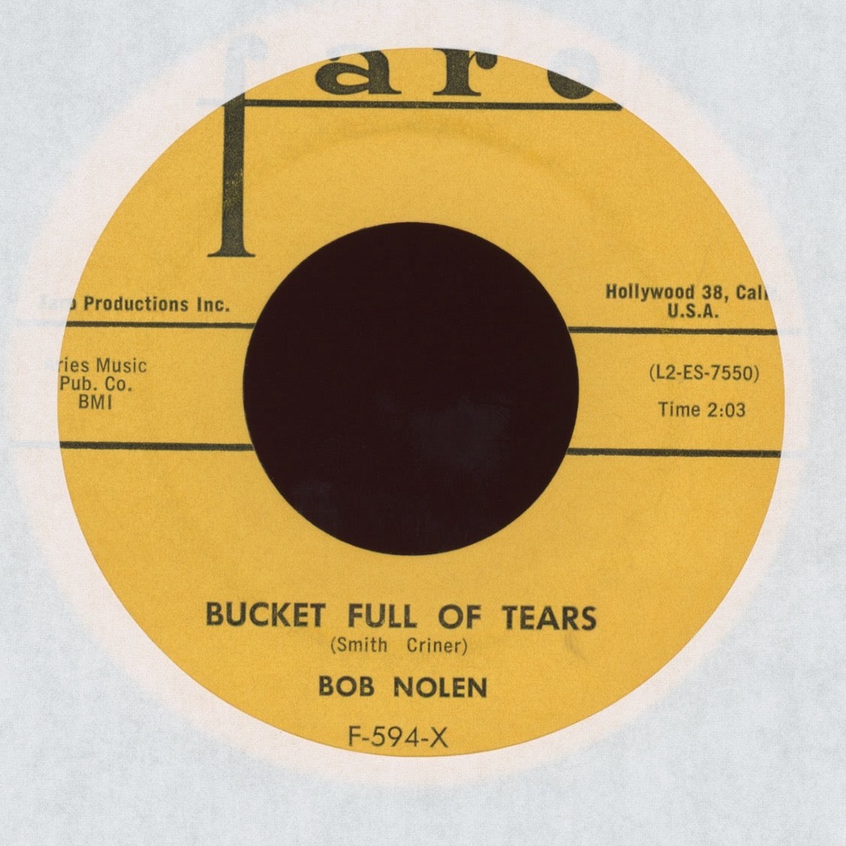 Bob Nolen – Bucket Full Of Tears on Faro Rockabilly 45