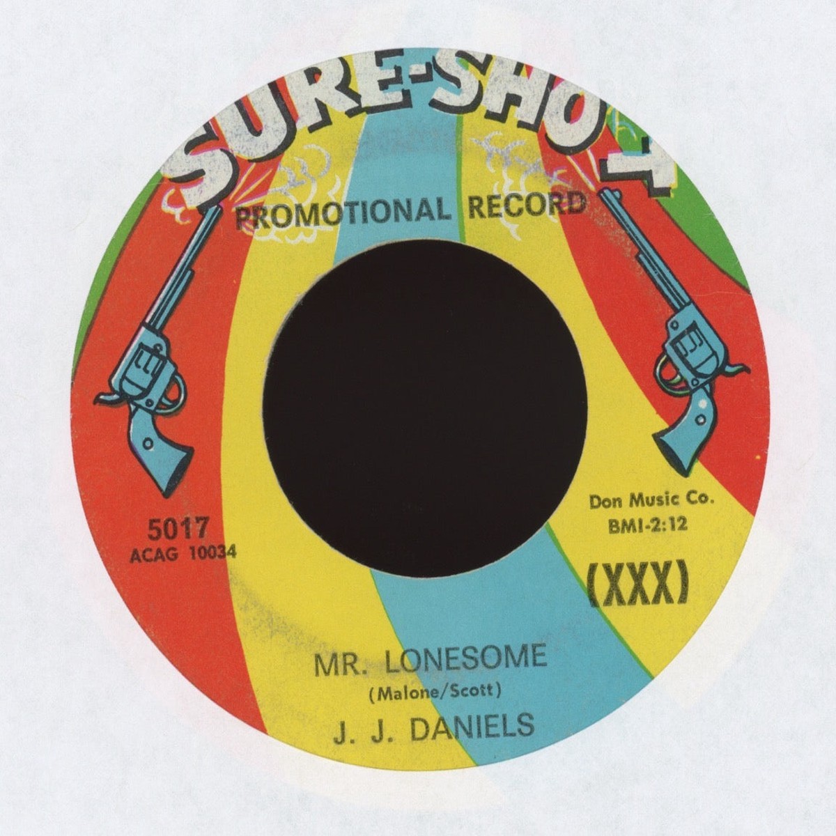 JJ Daniels – Mr Lonesome on Sure Shot Promo Northern Soul 45