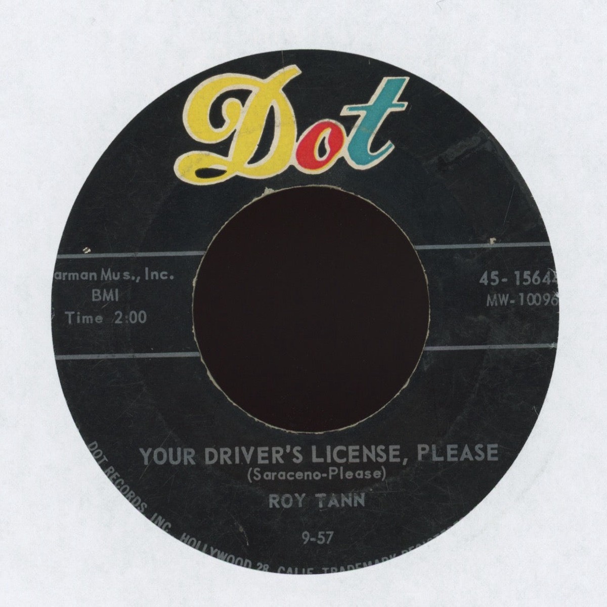 Roy Tann – Your Drivers License Please on Dot RB 45