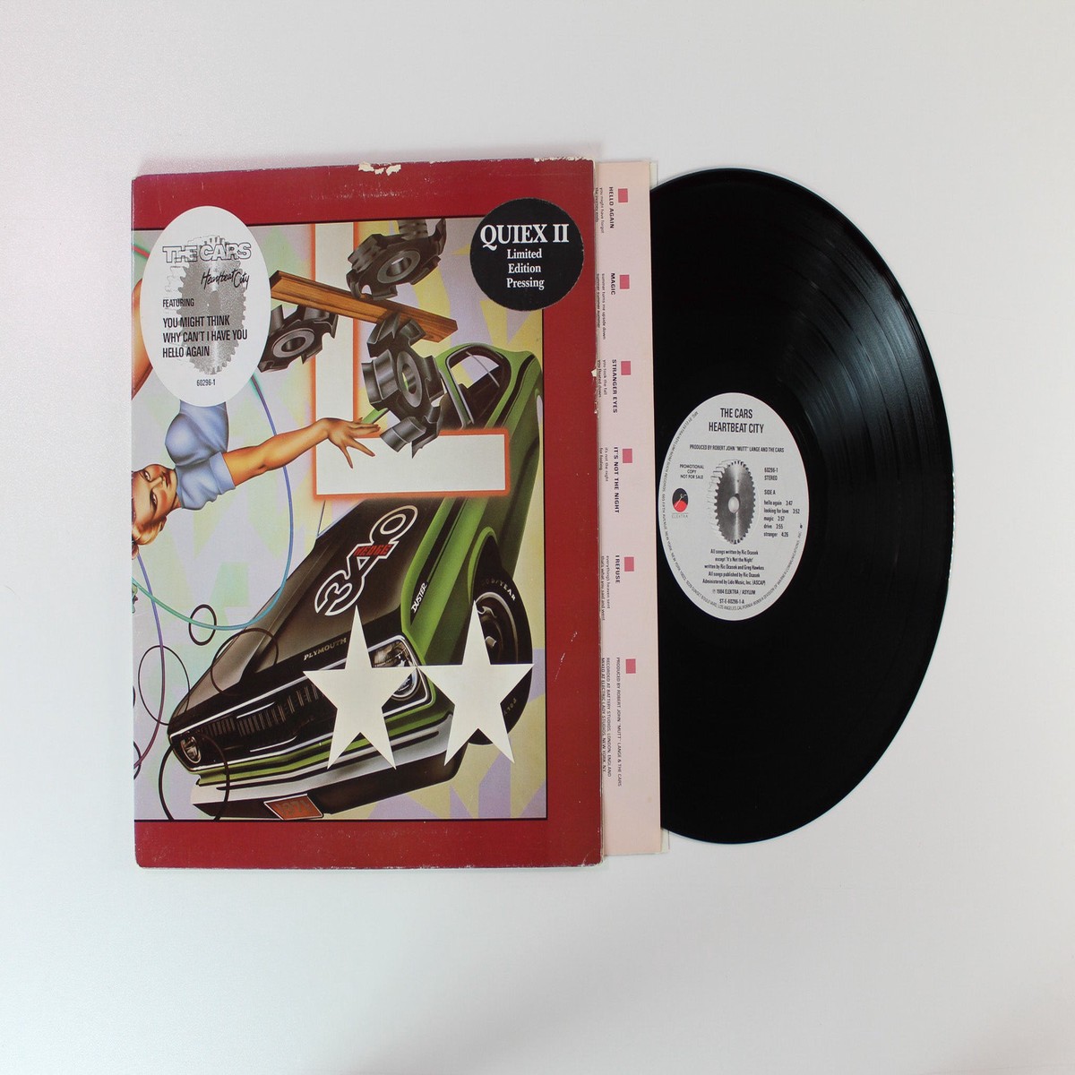 The Cars – Heartbeat City on Elektra Ltd Quiex II Promo