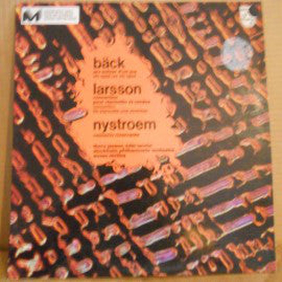 Bck Larsson Nystroem – Bck – Larsson – Nystroem (LP) – USED