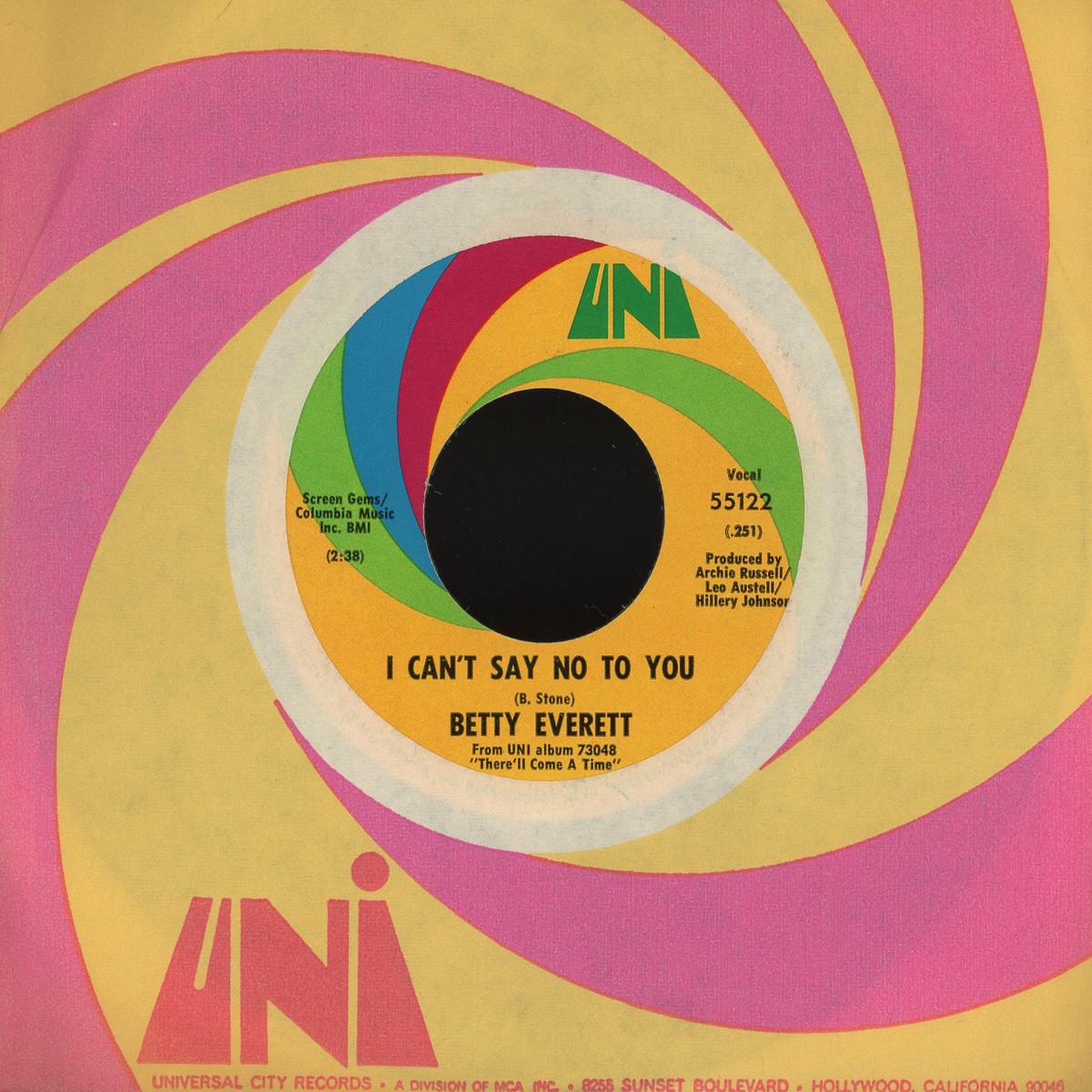 Betty Everett – I Cant Say No To You on UNI Records Soul 45