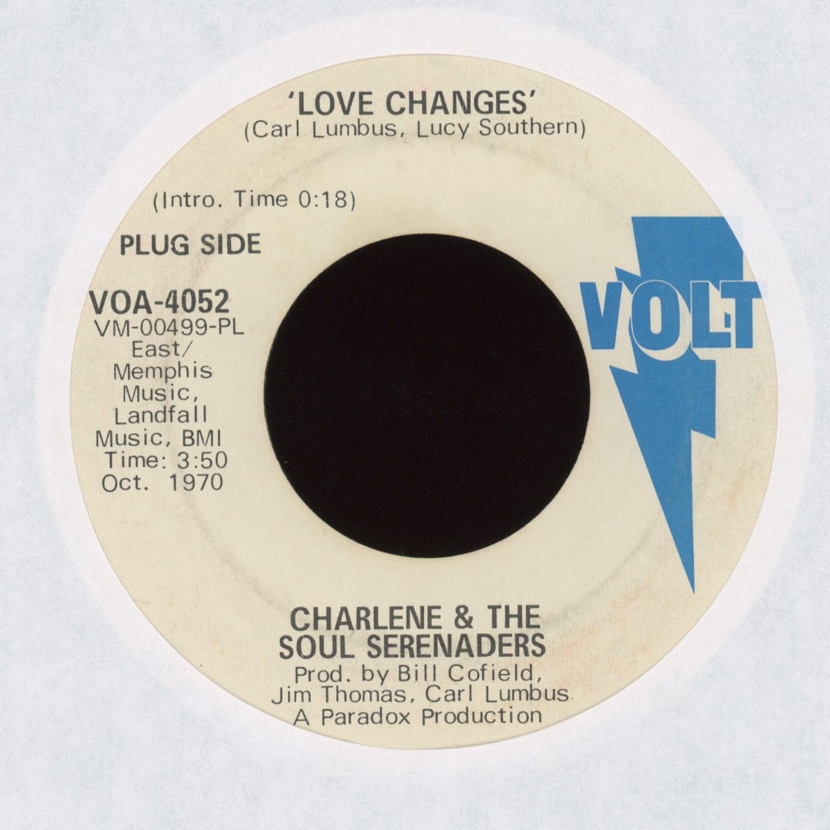 Charlene And The Soul Serenaders – Love Changes on Volt Promo Northern Soul 45