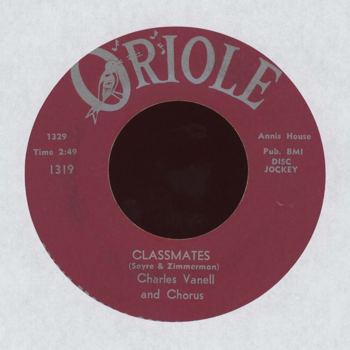 Charles Vanell And Chorus – Classmates on Oriole Promo RB Doo Wop 45