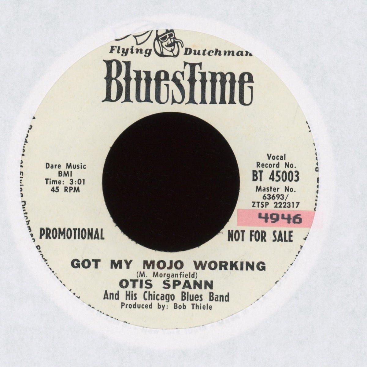Otis Spann – Got My Mojo Working on Bluestime Promo RB Blues 45