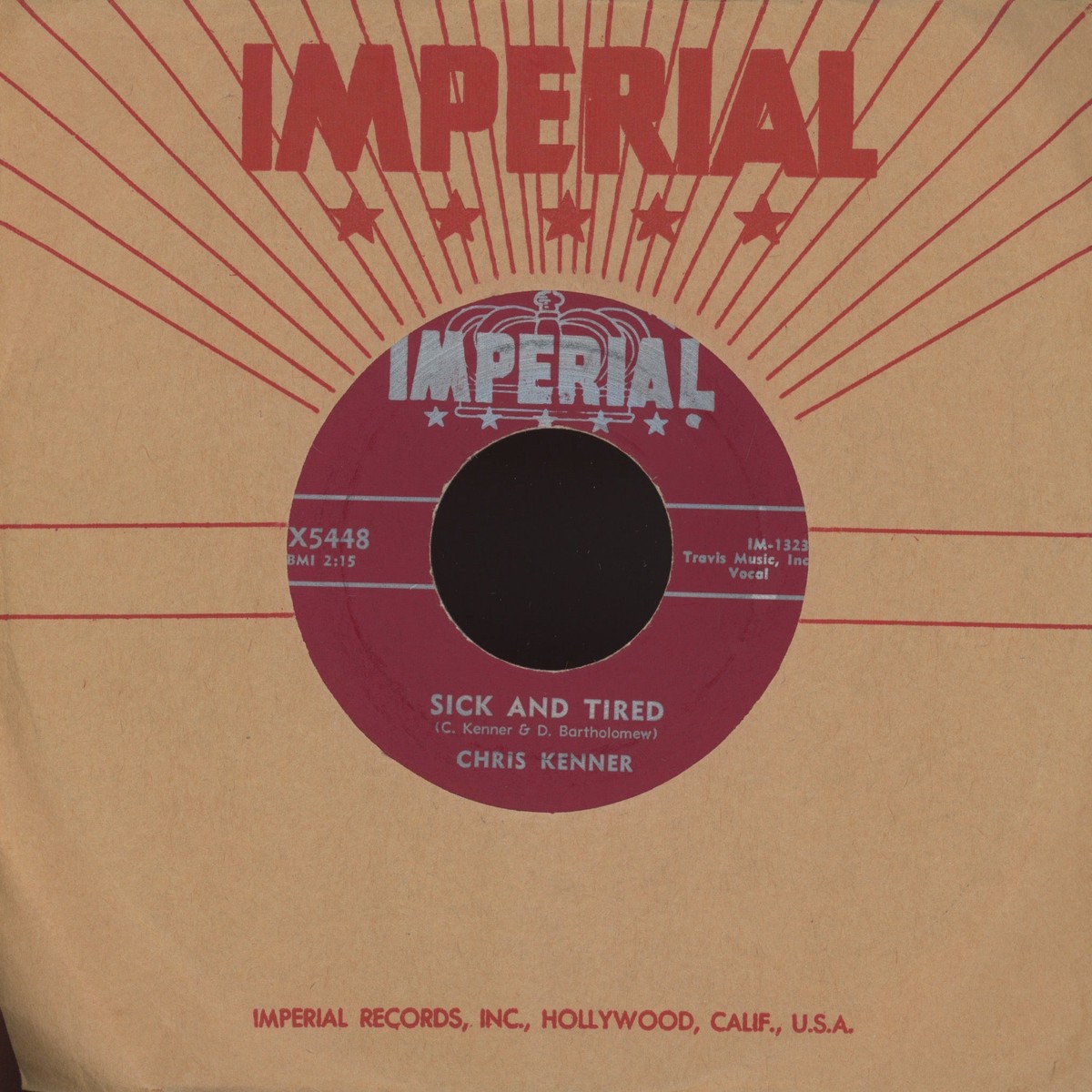 Chris Kenner – Sick And Tired on Imperial RB Rocker 45