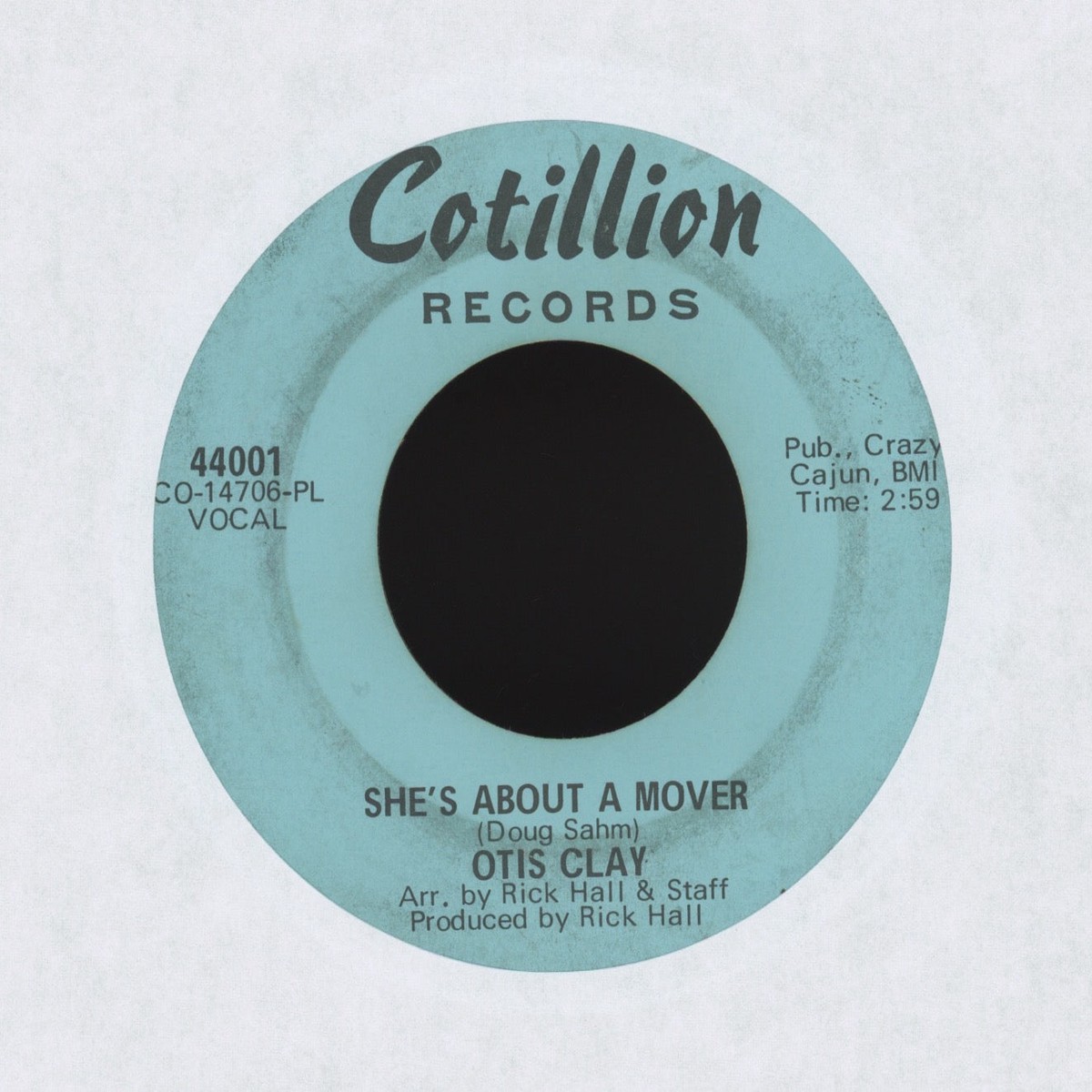 Otis Clay – Shes About A Mover on Cotillion Northern Soul 45