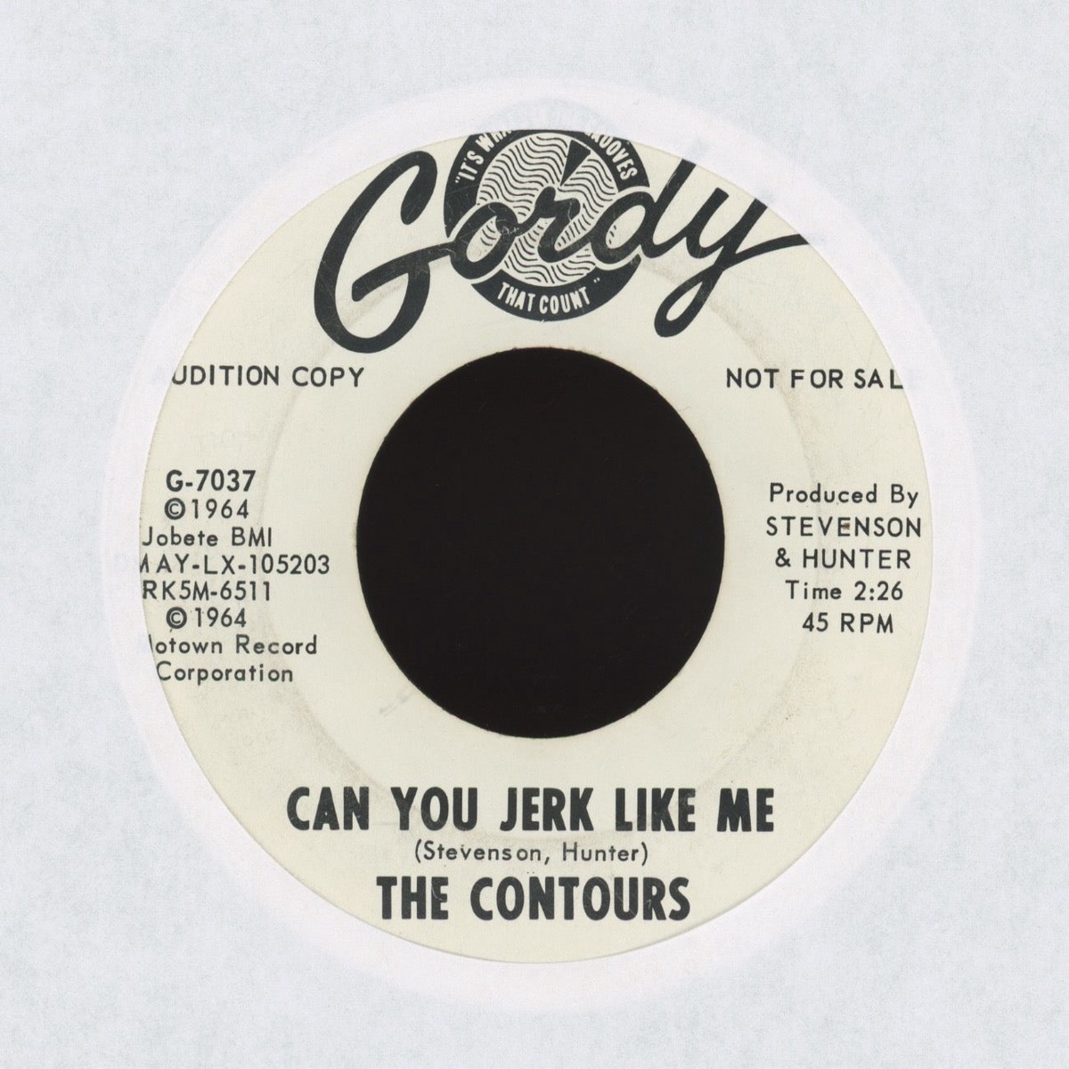 The Contours – Can You Jerk Like Me on Gordy Promo Northern Soul 45