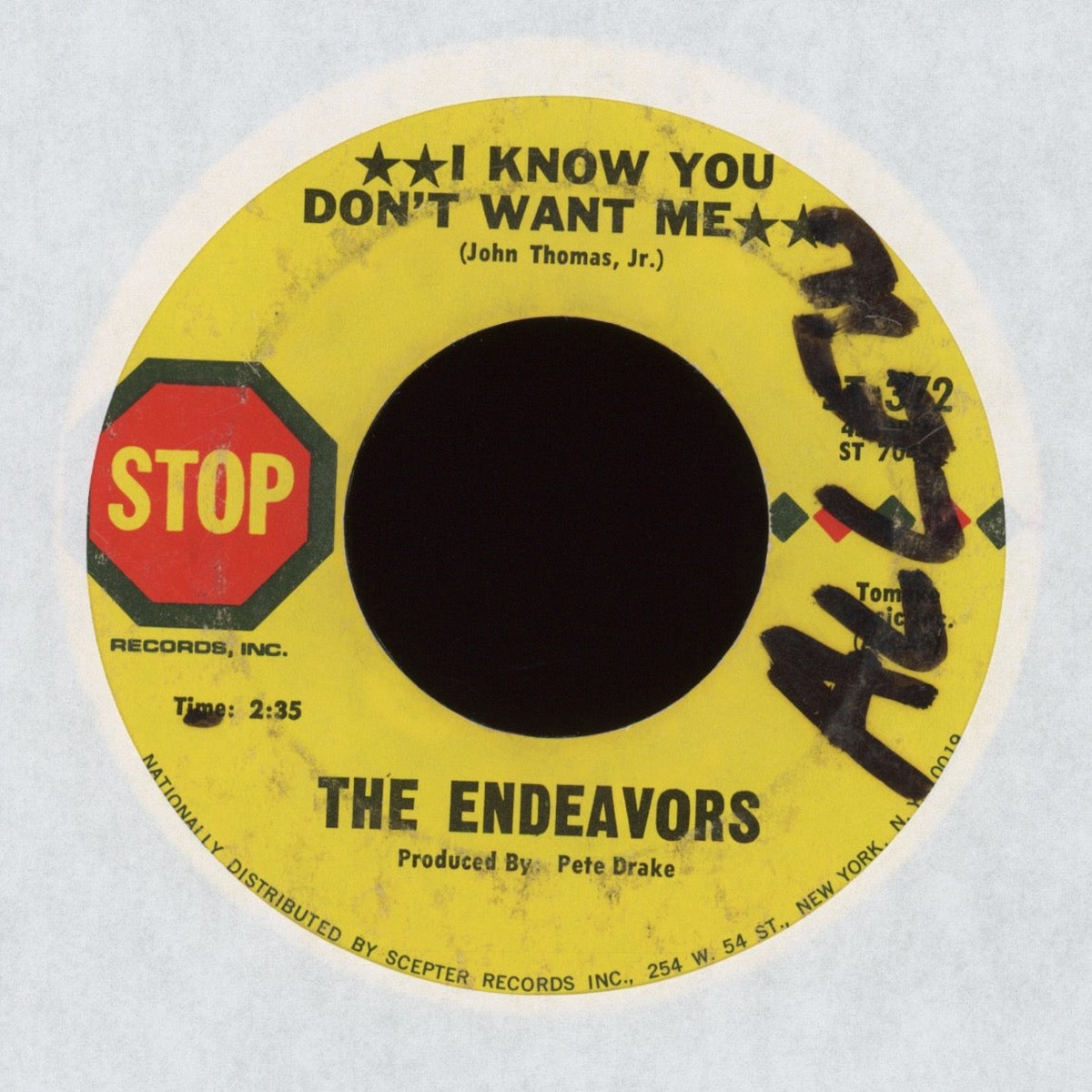 The Endeavors – I Know You Dont Want Me on Stop Soul Funk 45