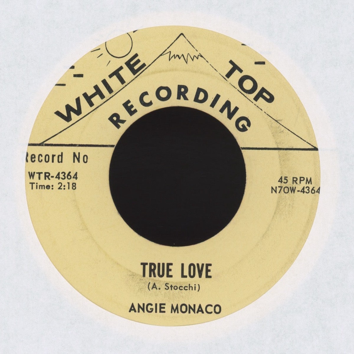 Angie Monaco – True Love on white Top Teen Pop 45