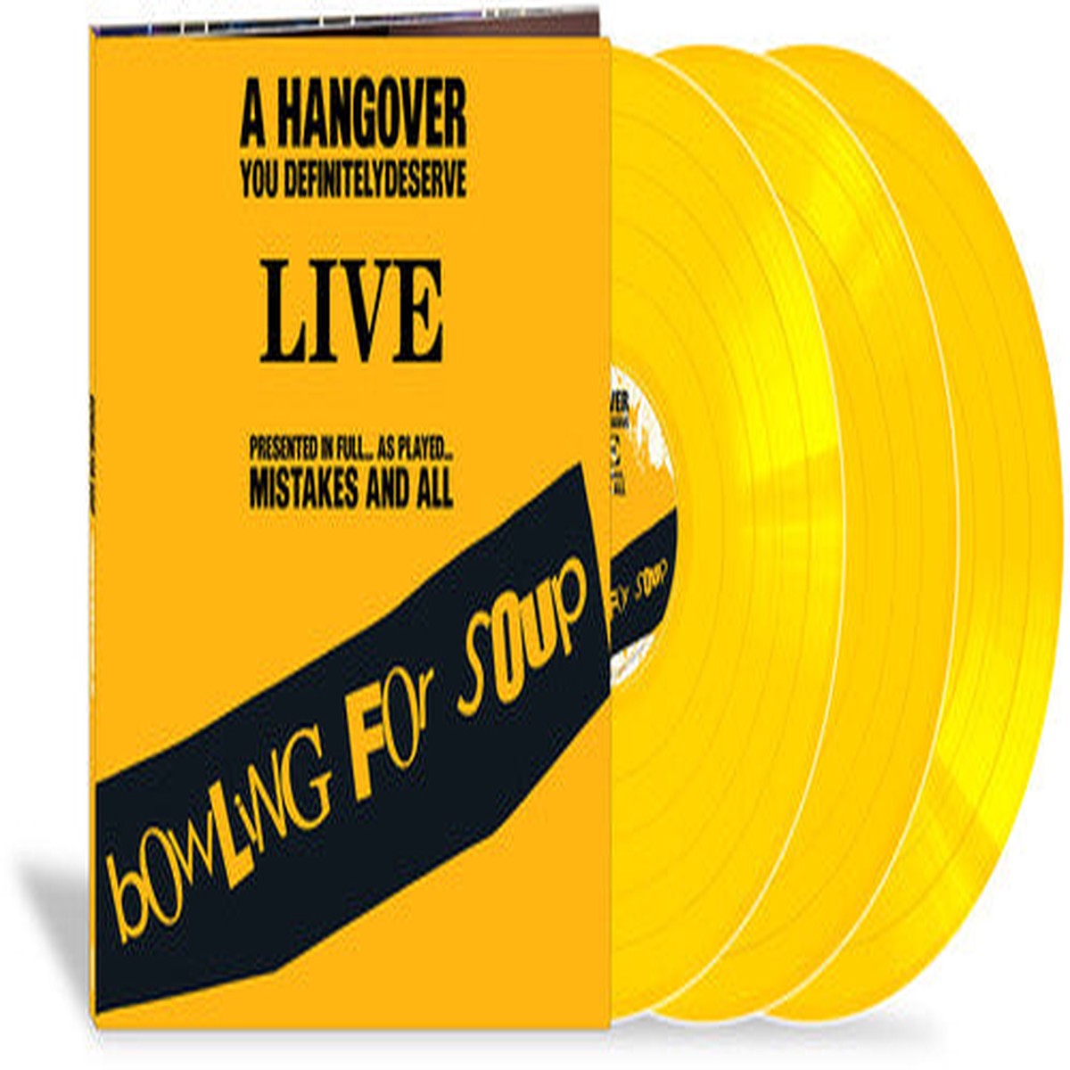 Bowling for Soup – A Hangover You Definitely Deserve (Live) 3-lp Yellow Vinyl
