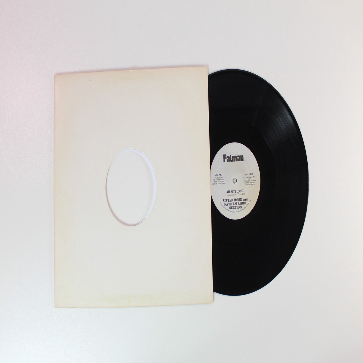 Sister Rose – All Nite Long on Fatman 45 RPM 12 Single