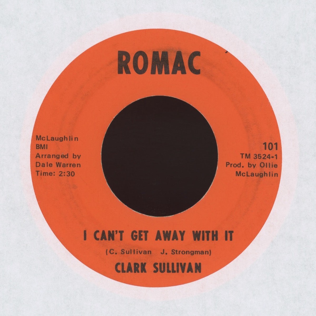 Clark Sullivan – I Cant Get Away With It on Romac Northern Soul 45