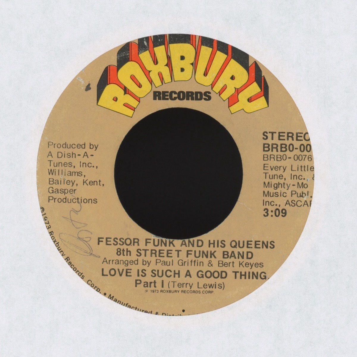 Fessor Funk And His Queens 8th Street Funk Band – Love Is Such A Good Thing on Roxbury Funk 45