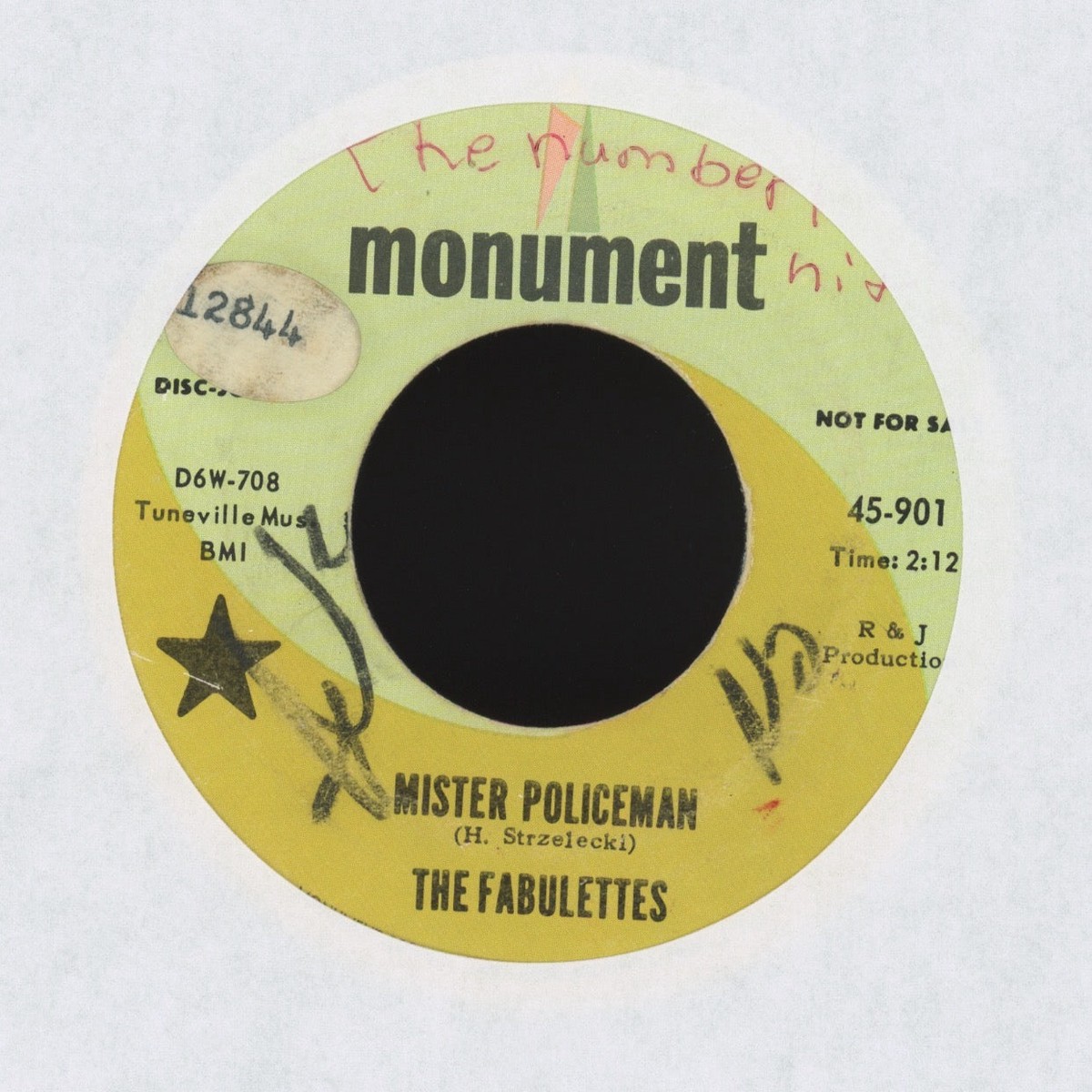 The Fabulettes – Mister Policeman on Monument Promo Northern Soul 45
