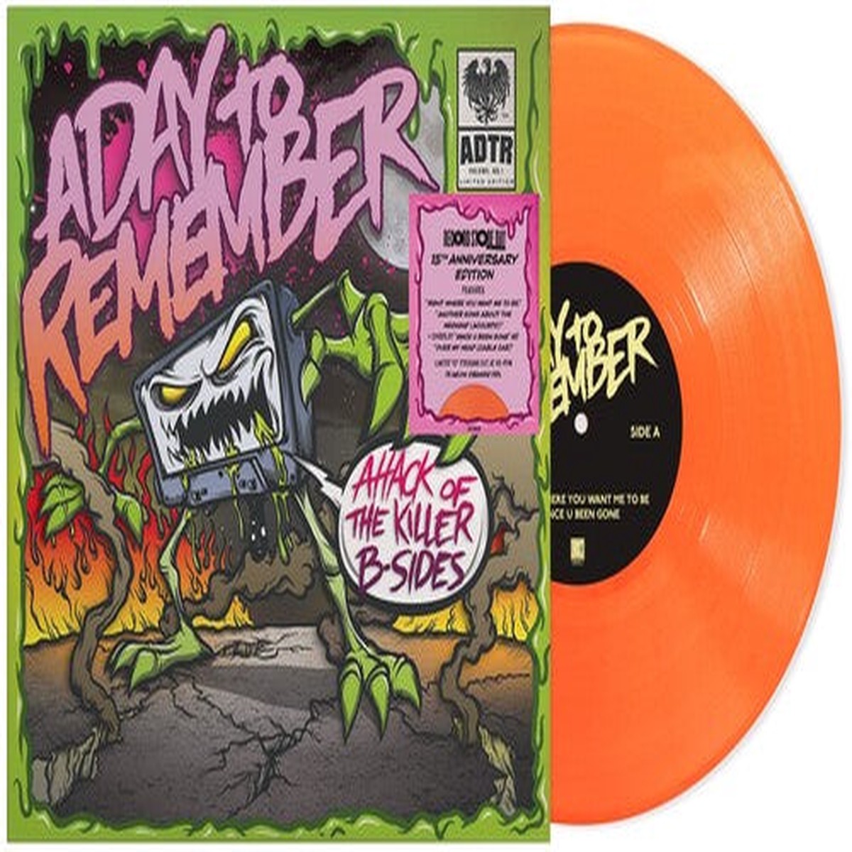 A Day To Remember - Attack Of The Killer B-Sides Neon Orange 10 EP