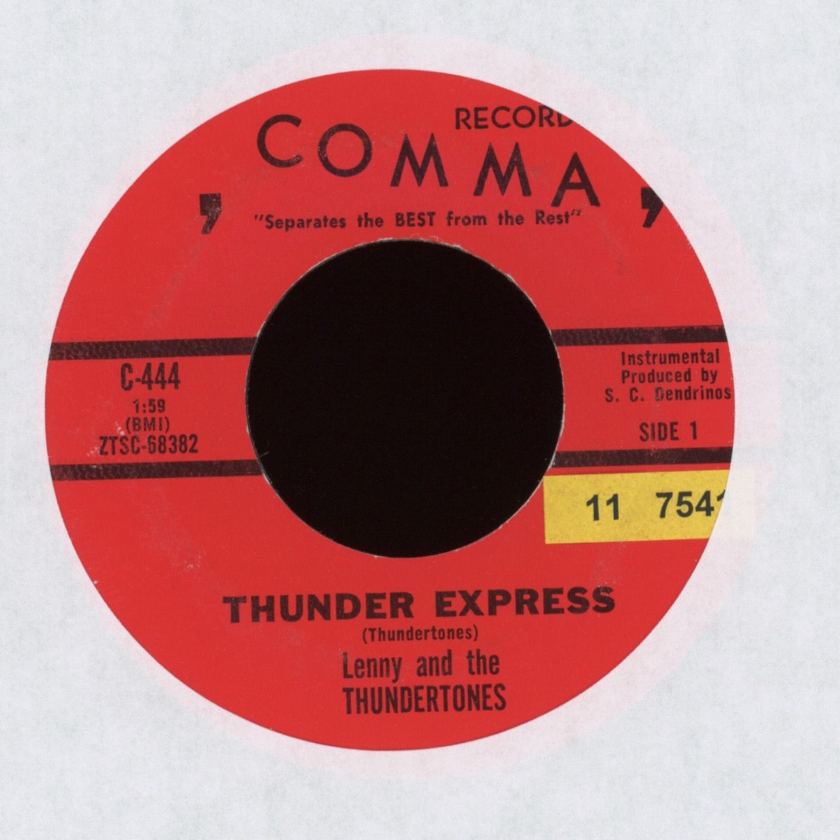 Lenny And The Thundertones – Thunder Express on Comma Rockabilly Surf 45