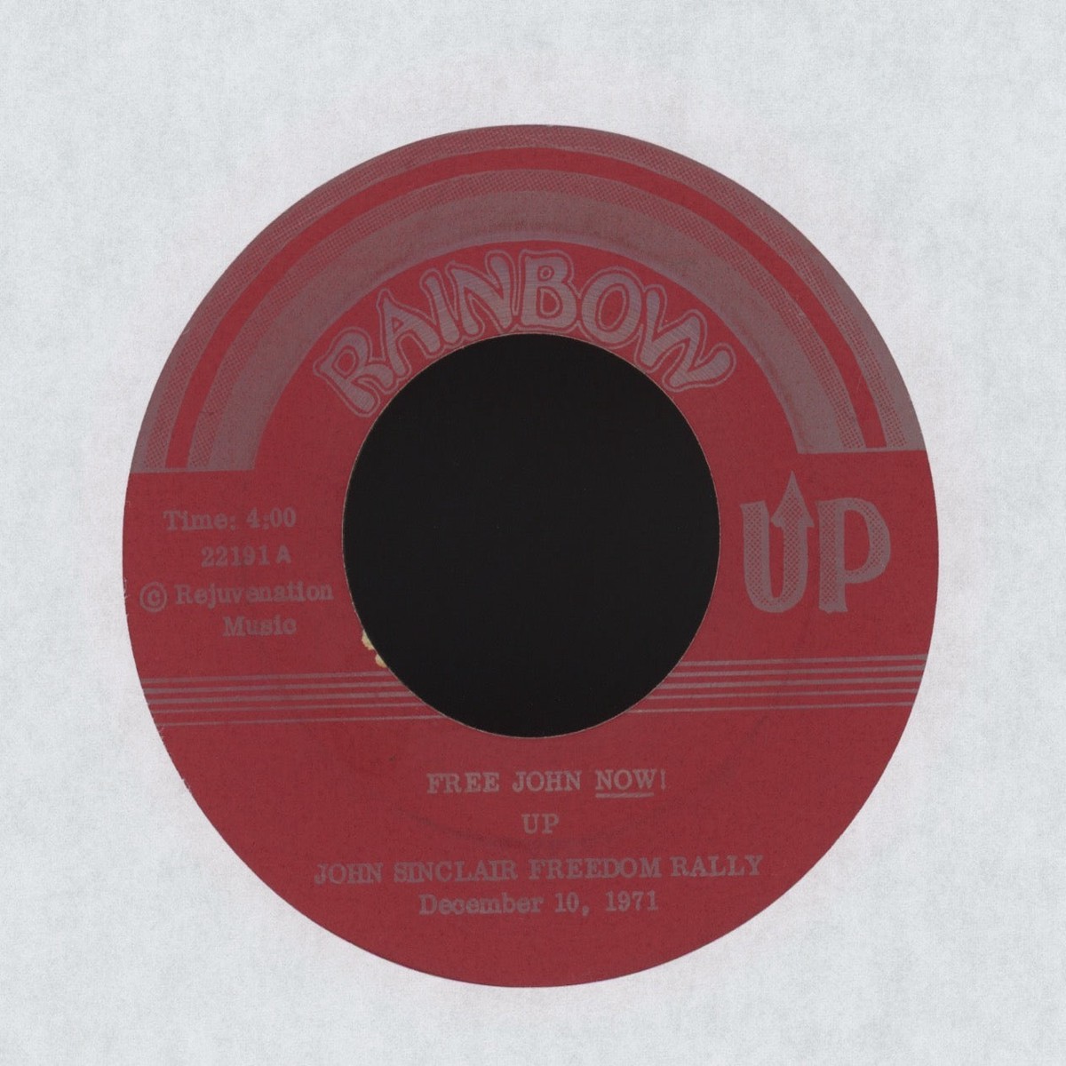 UP Allen Ginsberg Peter Orlovsky – Free John Now on Rainbow Garage 45