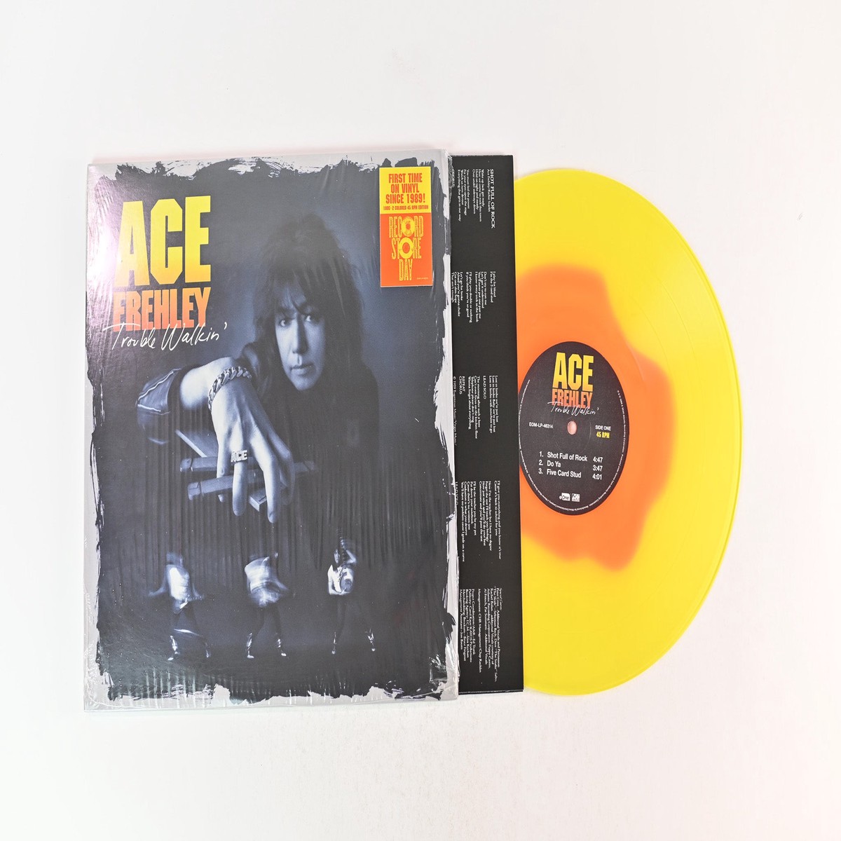 Ace Frehley – Trouble Walkin on eOne RSD 2020 45 RPM YellowOrange Vinyl Reissue