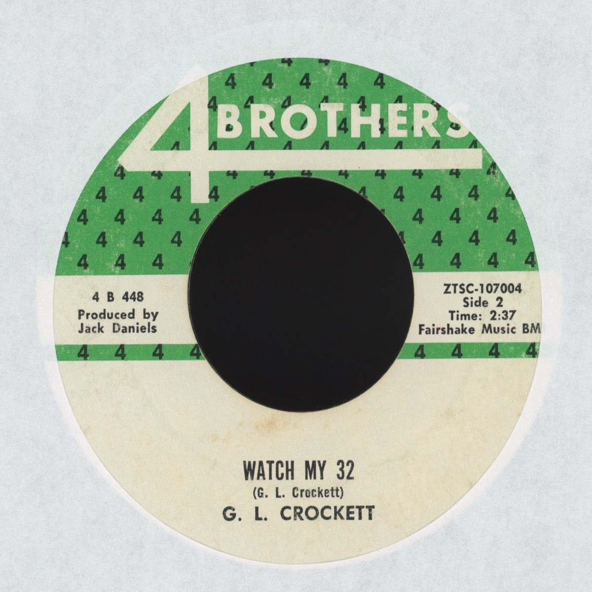 GL Crockett – Watch My 32 on 4 Brothers Funk 45