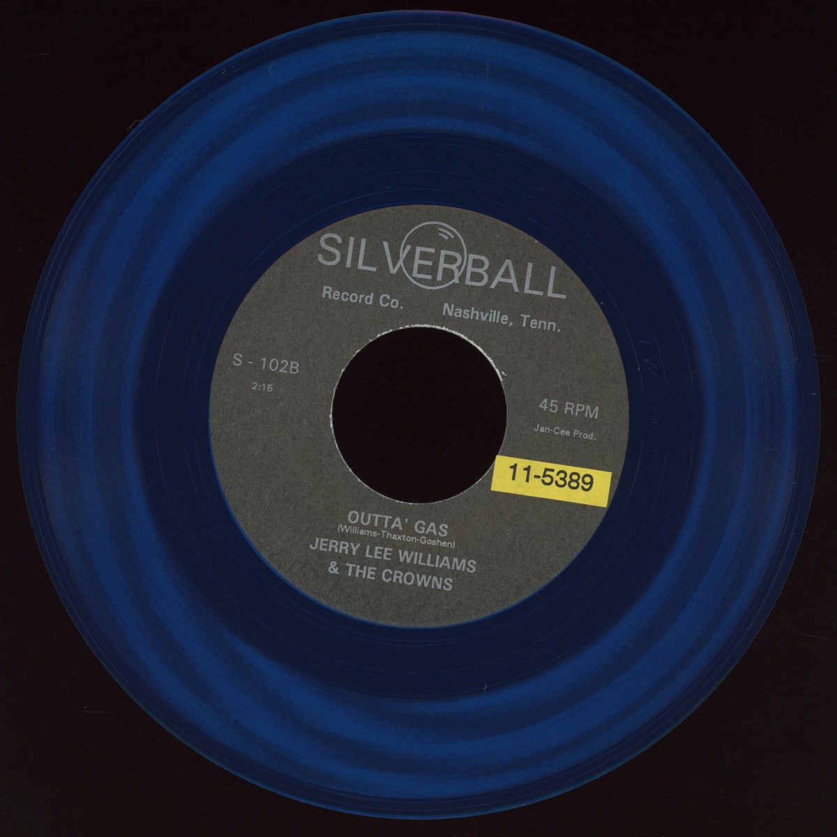 Tommy Lam Jerry Lee Williams – Speed Limit Outta Gas on Silverball Blue Vinyl Rockabilly Repro