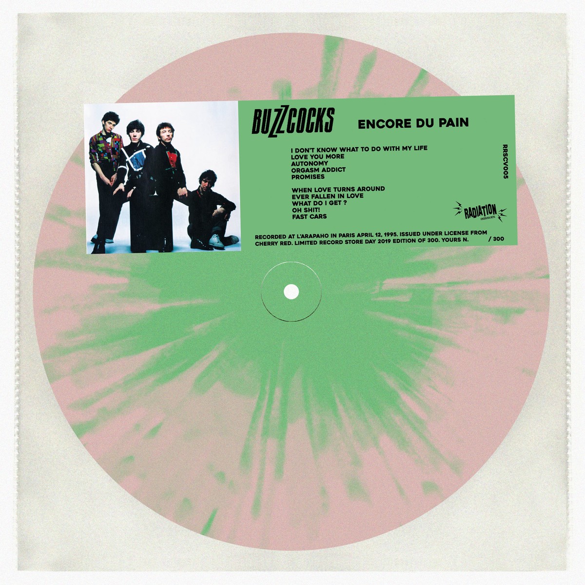 Buzzcocks Encore Du Pain Live Paris 1995 (LP splatter vinyl LIMITED RSD 2019 numbered) – NEW
