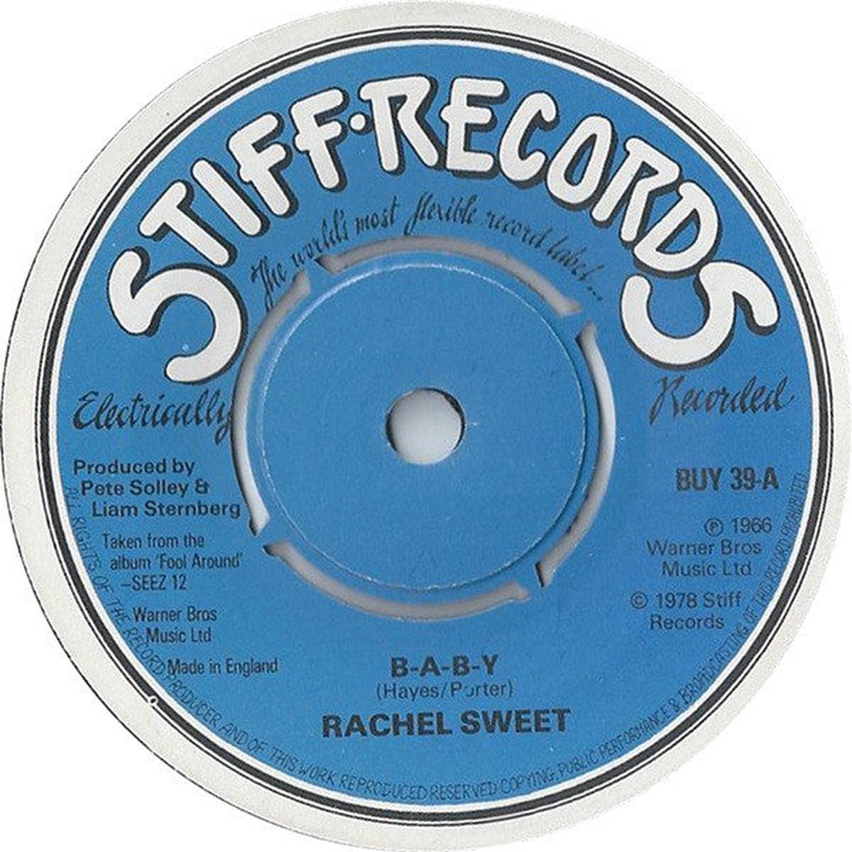 Rachel Sweet – B-A-B-Y (7 Single) – USED