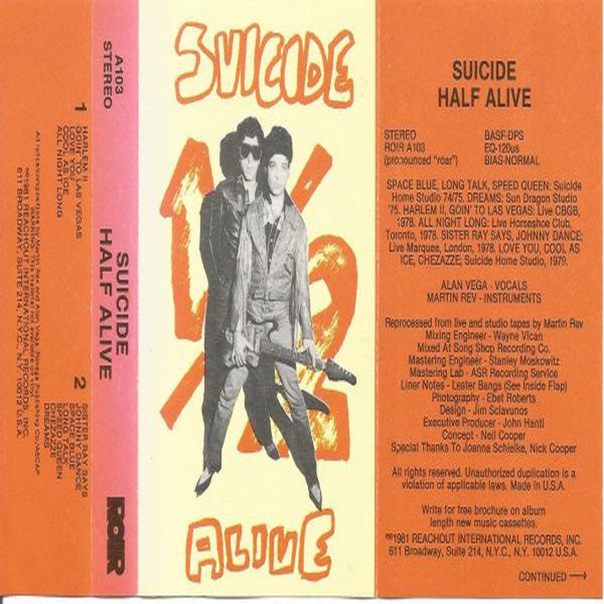 Suicide - 12 Alive (Cass Album Whi) - USED