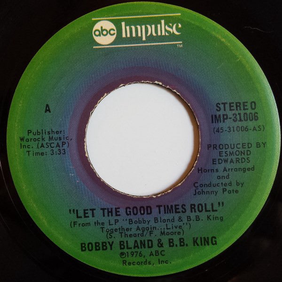 Bobby Bland BB King - Let The Good Times Roll Strange Things (7) - USED