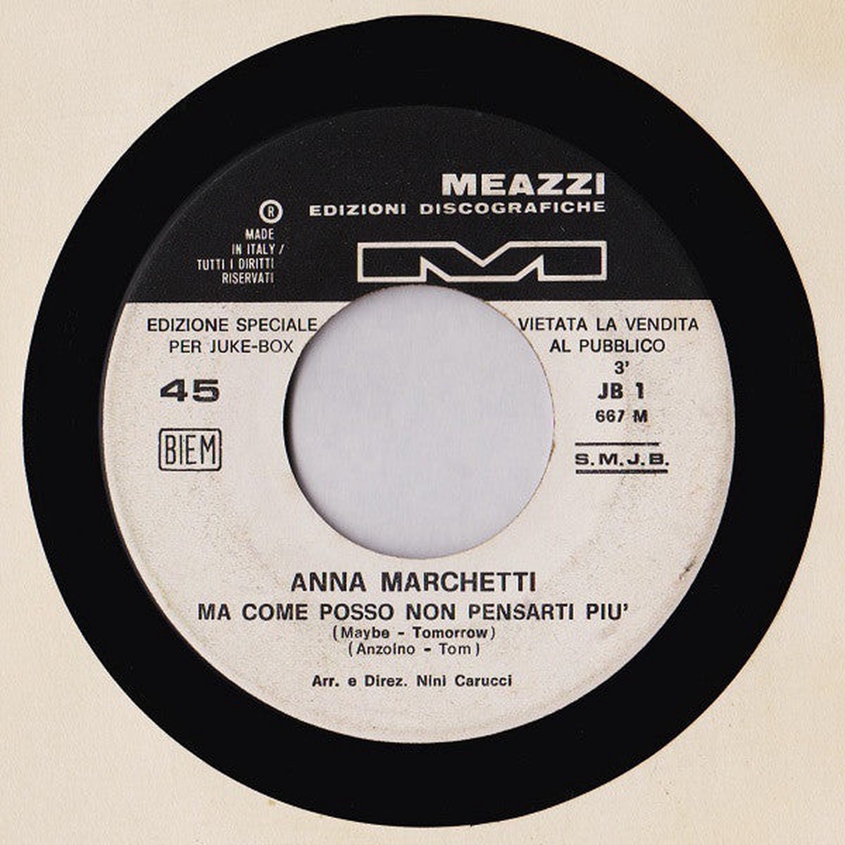 Anna Marchetti Christian (106) - Ma Come Posso Non Pensarti Pi (Maybe - Tomorrow) Oro E Argento (7 Jukebox) - USED