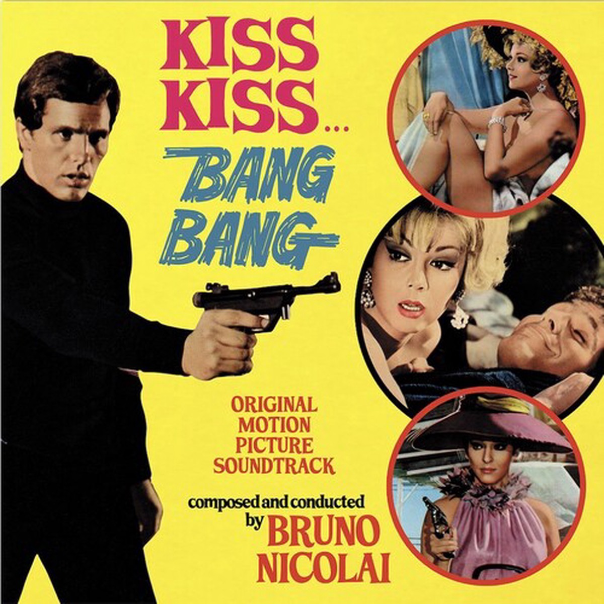 Bruno Nicolai - Kiss Kiss Bang Bang Original Soundtrack Clear Yellow Vinyl