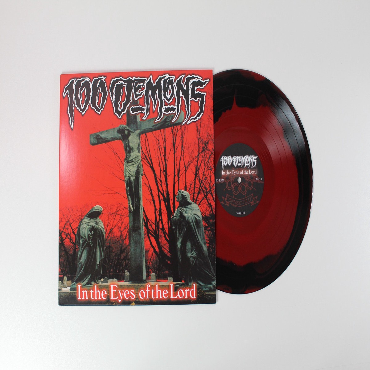 100 Demons - In The Eyes Of The Lord on A389 12 45 RPM BloodNight Smash Vinyl Reissue