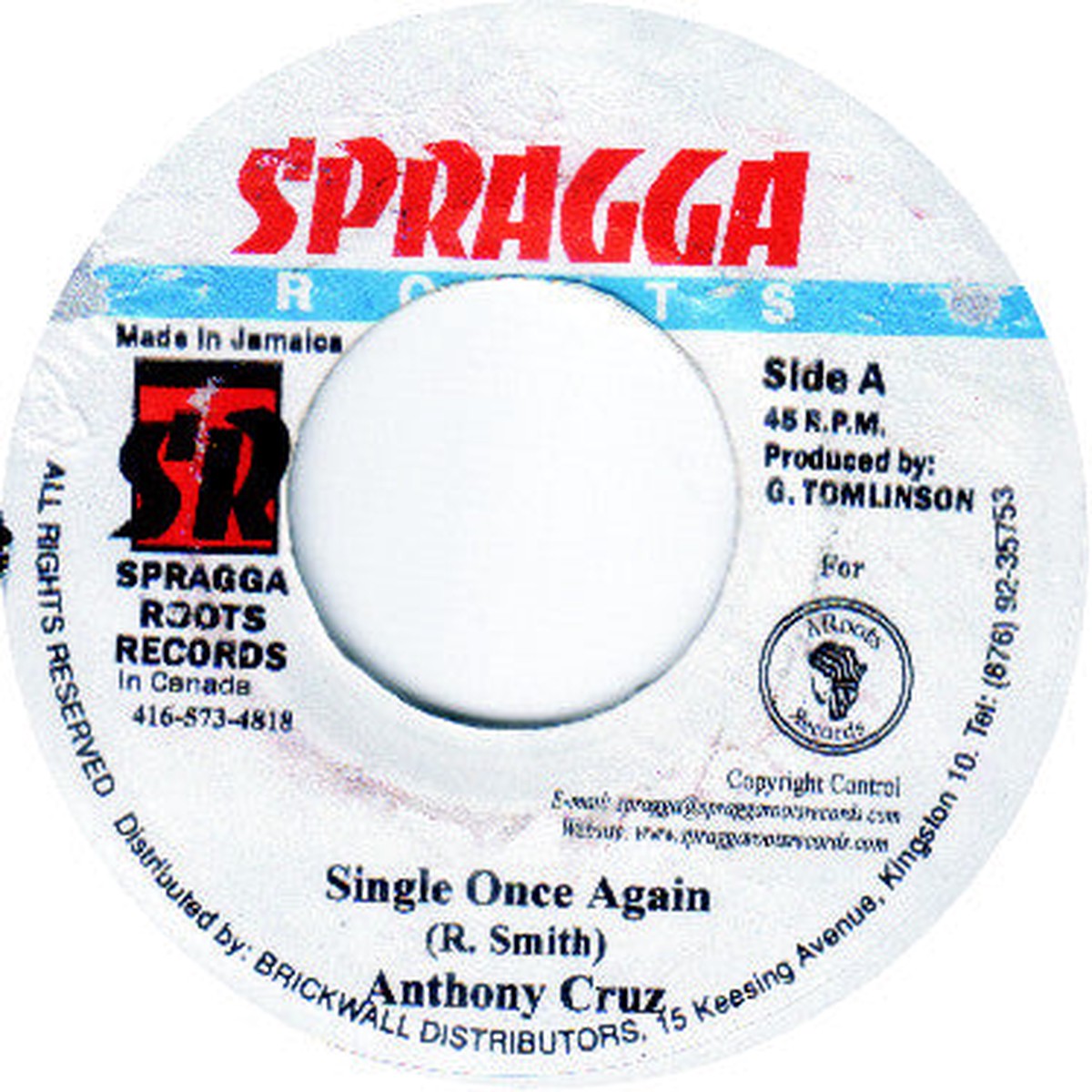 Anthony Cruz - Single Once Again (7) - USED