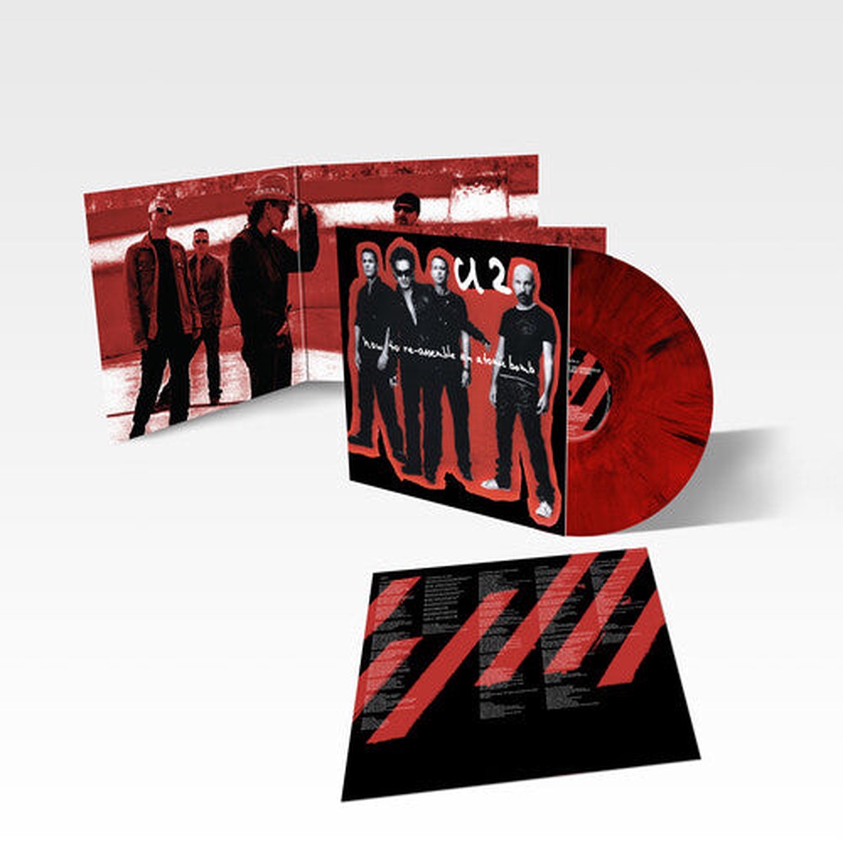 DAMAGED U2 - How To Re-Assemble An Atomic Bomb Red Black Vinyl