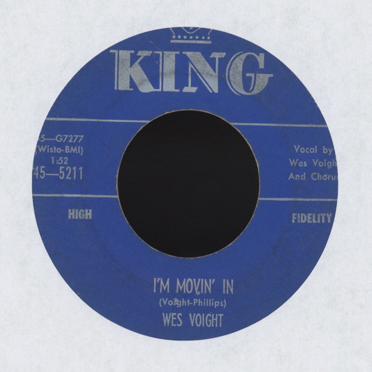 Wes Voight - Im Movin In on King Rockabilly 45