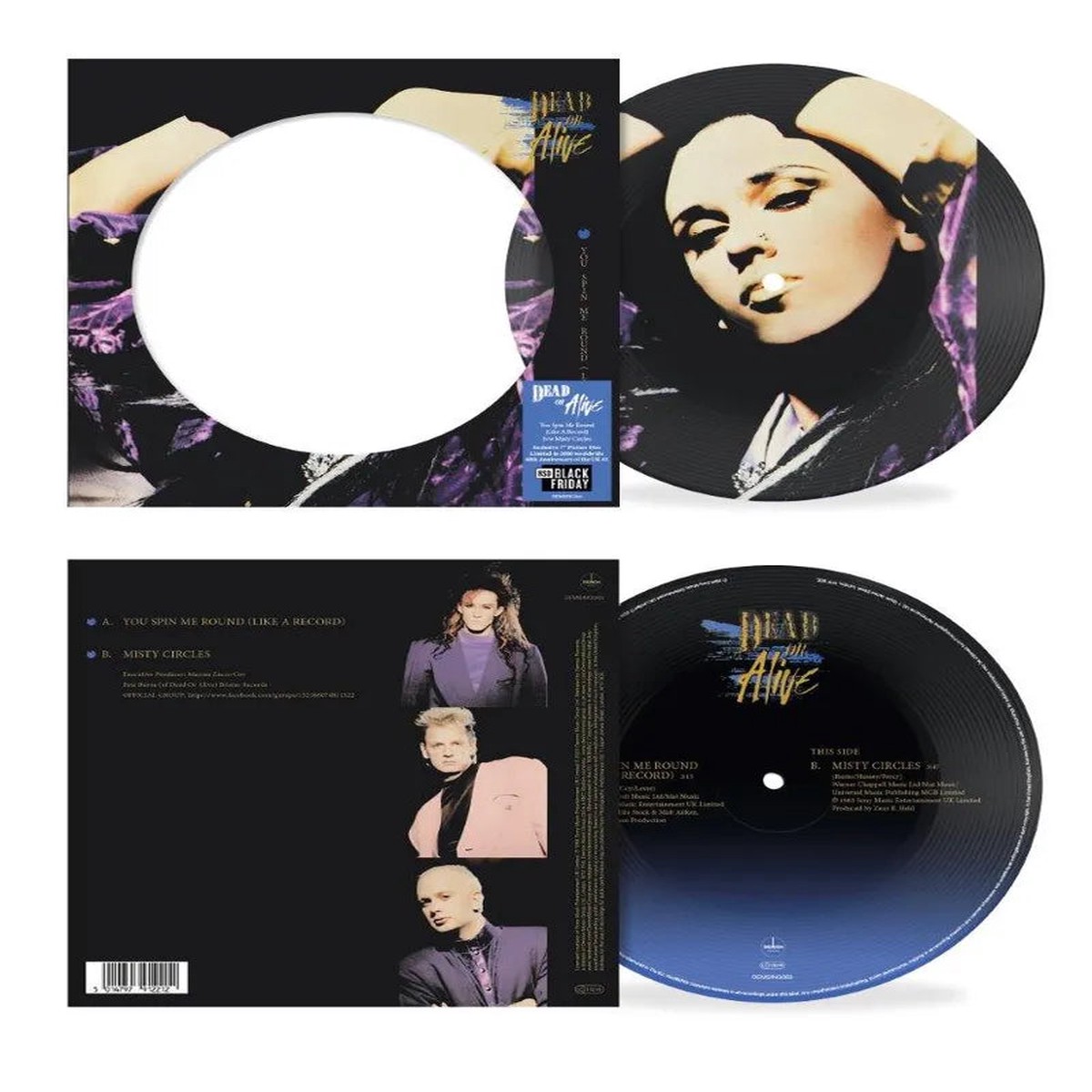 DAMAGED Dead Or Alive - You Spin Round (Like A Record) 7 Picture Disc