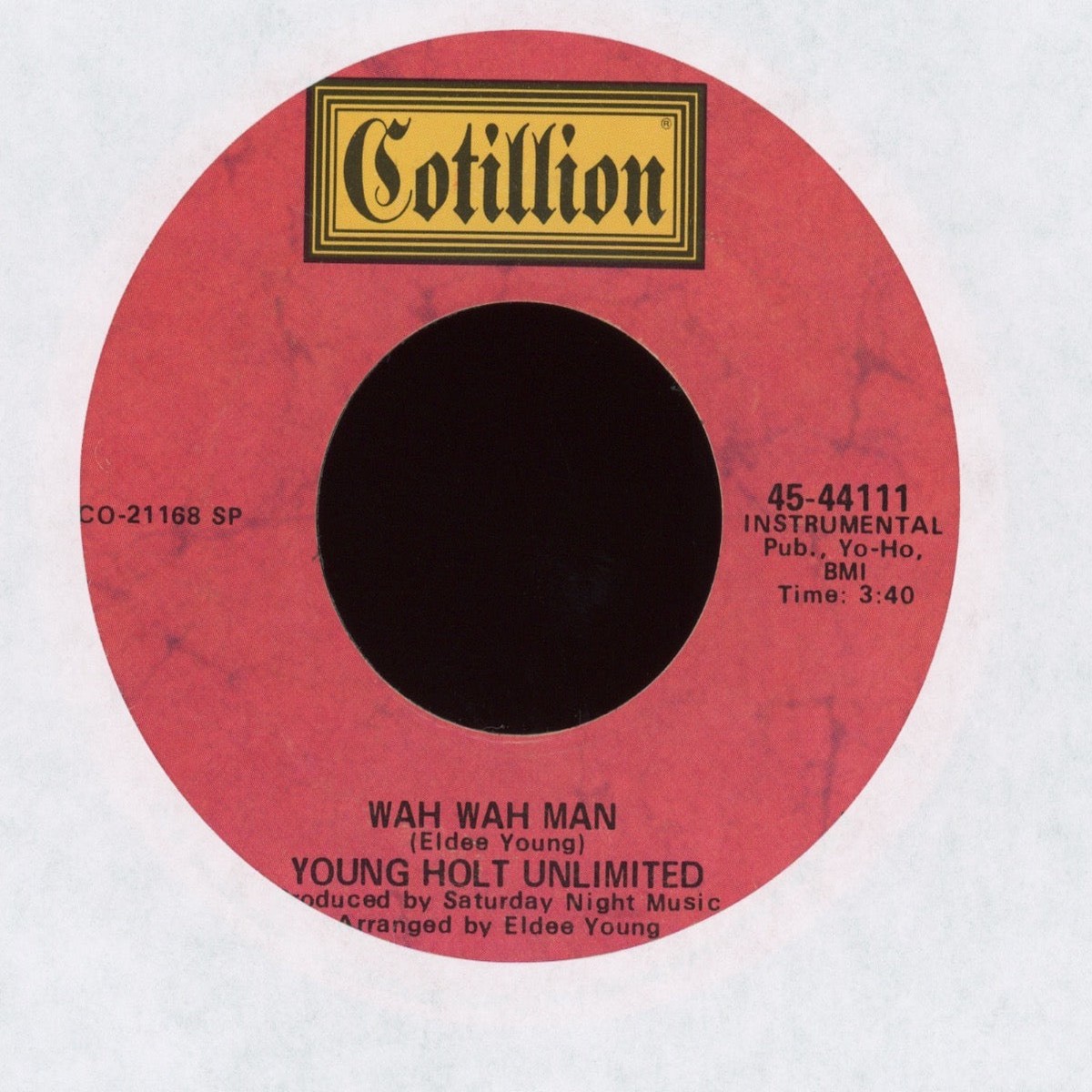 Young Holt Unlimited - Luv-Bugg Wah Wah Man on Cotillion Funk 45