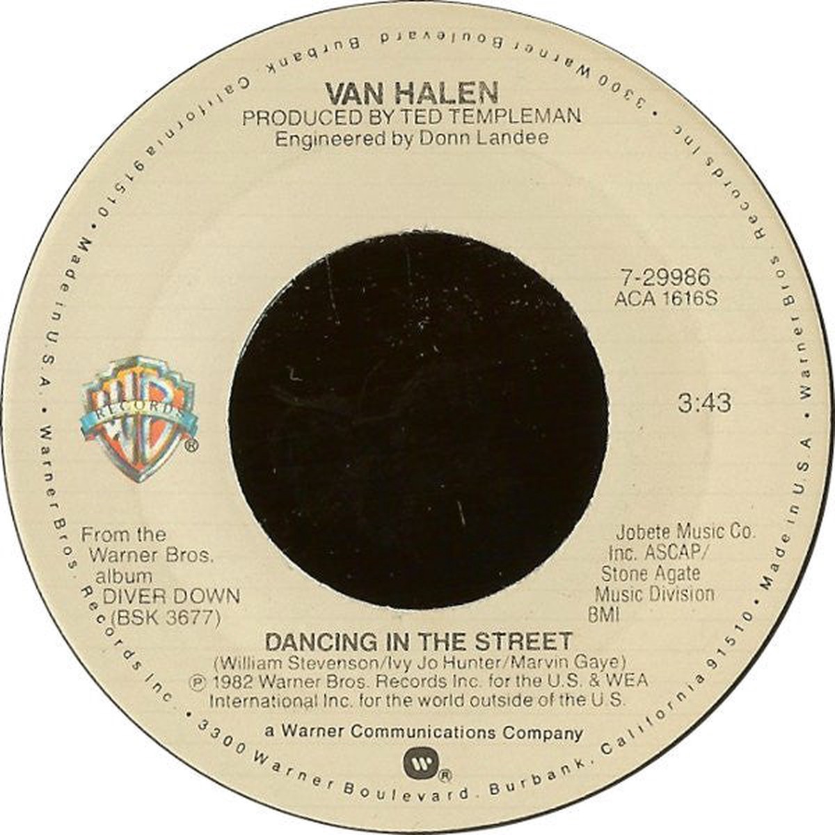 Van Halen - Dancing In The Street (7 Single) - USED